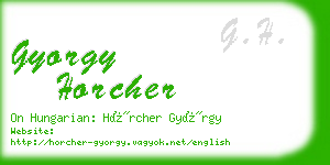 gyorgy horcher business card